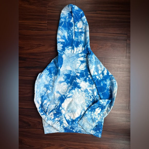 TALENTLESS Kids Blue and White Tie-Dye Hoodie and Sweat Set - Picture 1 of 6
